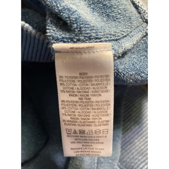 Free People Movement Sweatshirt Teal Hooded Kangaroo Pocket Sz XS Oversized - Picture 6 of 8